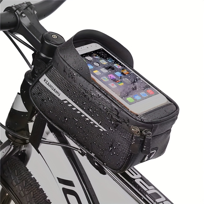 Cycling Commute Bag - Fashionable Black Bicycle Phone Holder Bag