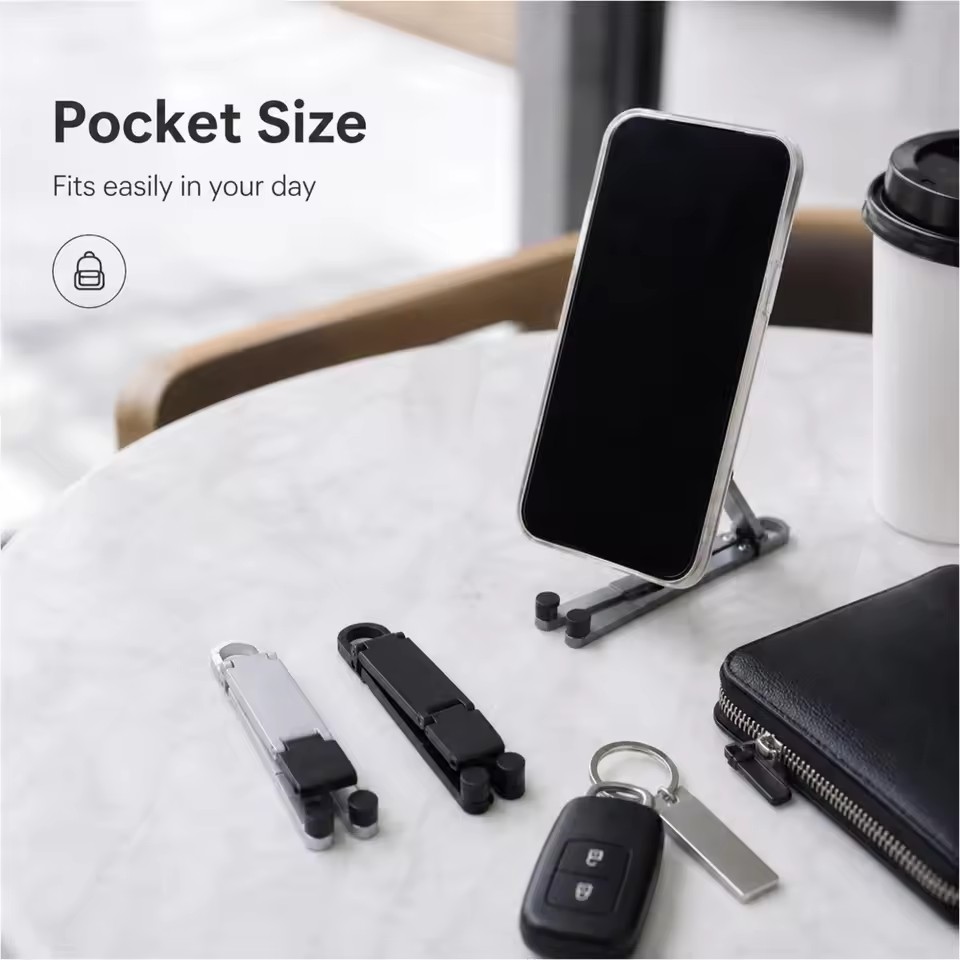 Mini Keychain Foldable Phone B - Kickstand Adjustable 评论和价格