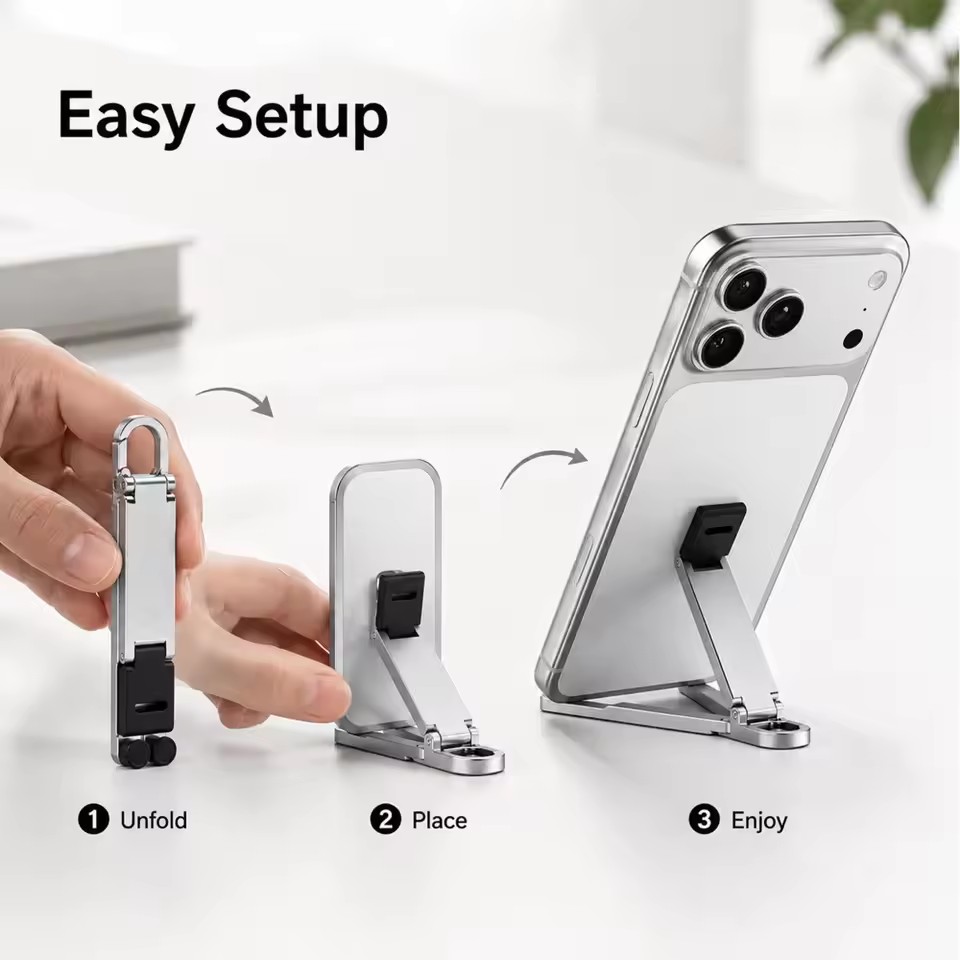 Mini Keychain Foldable Phone B - Kickstand Adjustable 评论和价格
